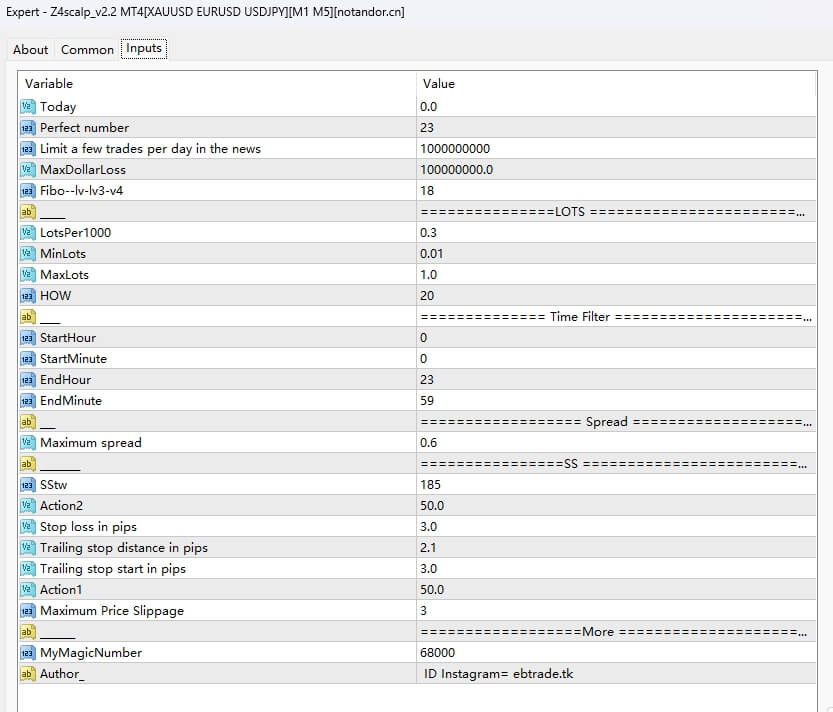 Z4scalp_v2.2 MT4[XAUUSD EURUSD USDJPY][M1 M5] screenshot