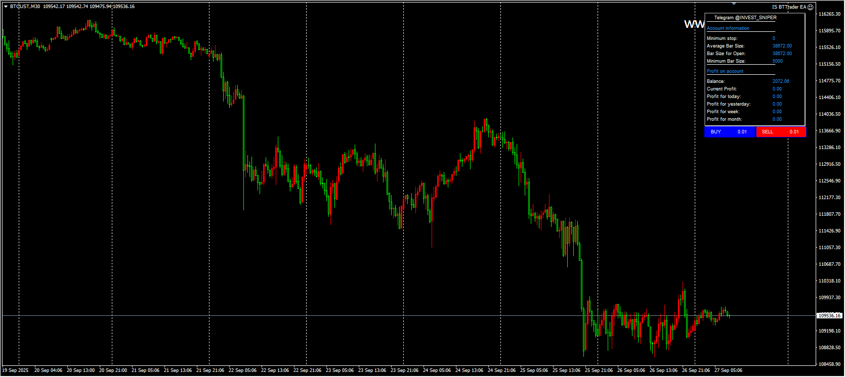 IS BTTrader EA screenshots