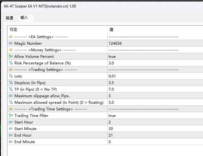 AK-47 scalper EA V1 MT5 screenshots