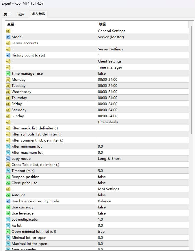 KopirMT4 Copy trading works with MT4 V4.57 (fixed) screenshots