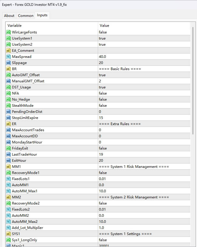 Foreign exchange gold investor MT4 v1.9_fix screenshot