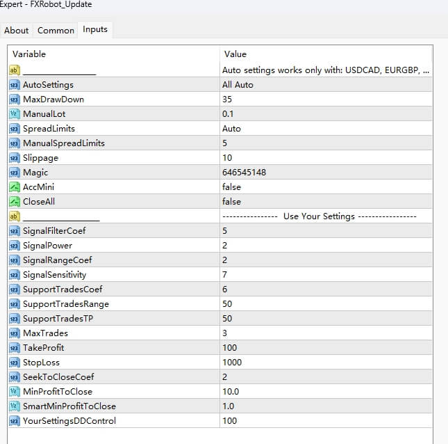 FXRobot_Update Screenshots