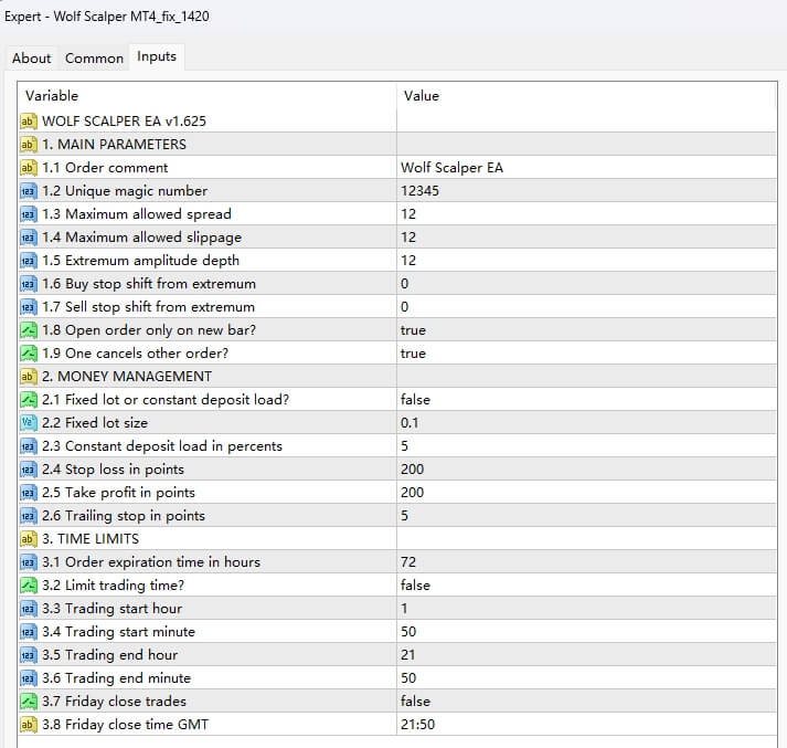 Wolf scalper MT4_fix_1420 screenshot