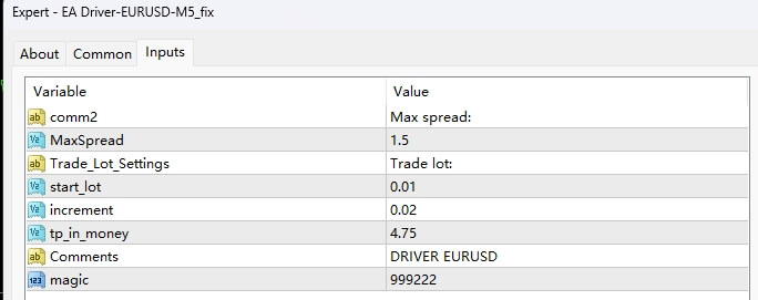 EA driver-EURUSD-M5_fix screenshot