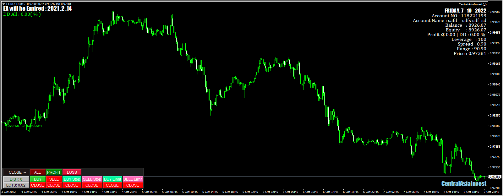 Central Asia Investment Company screenshot