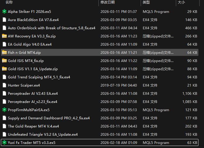 Alpha Striker F1 2026 / Aura BlackEdition EA V7.6 / Auto Orderblock with Break of Structure_5.8 and other 4 EA collections [2026-03-16] Screenshots