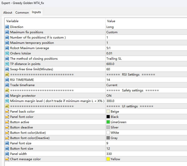 Greedy Gold MT4_fix screenshot