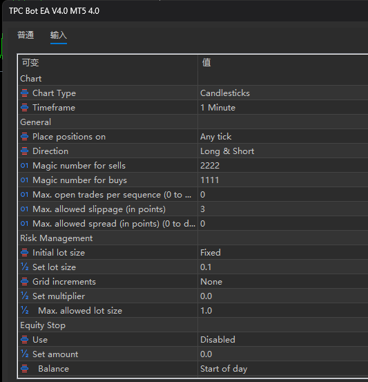 TPC Robot EA V4.0 MT5 screenshots