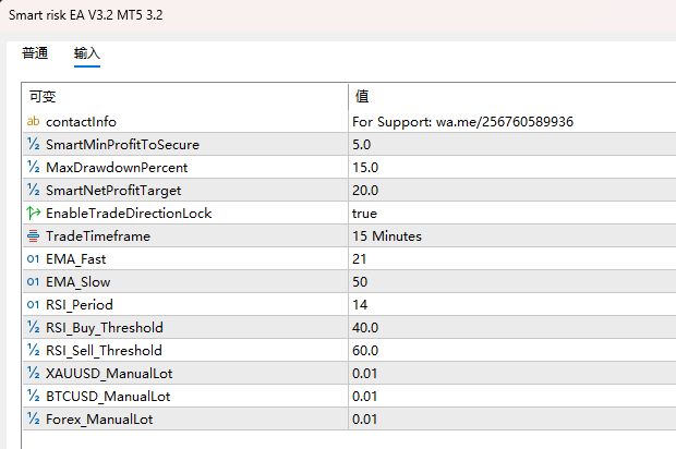 Intelligent Risk EA V3.2 MT5 screenshot