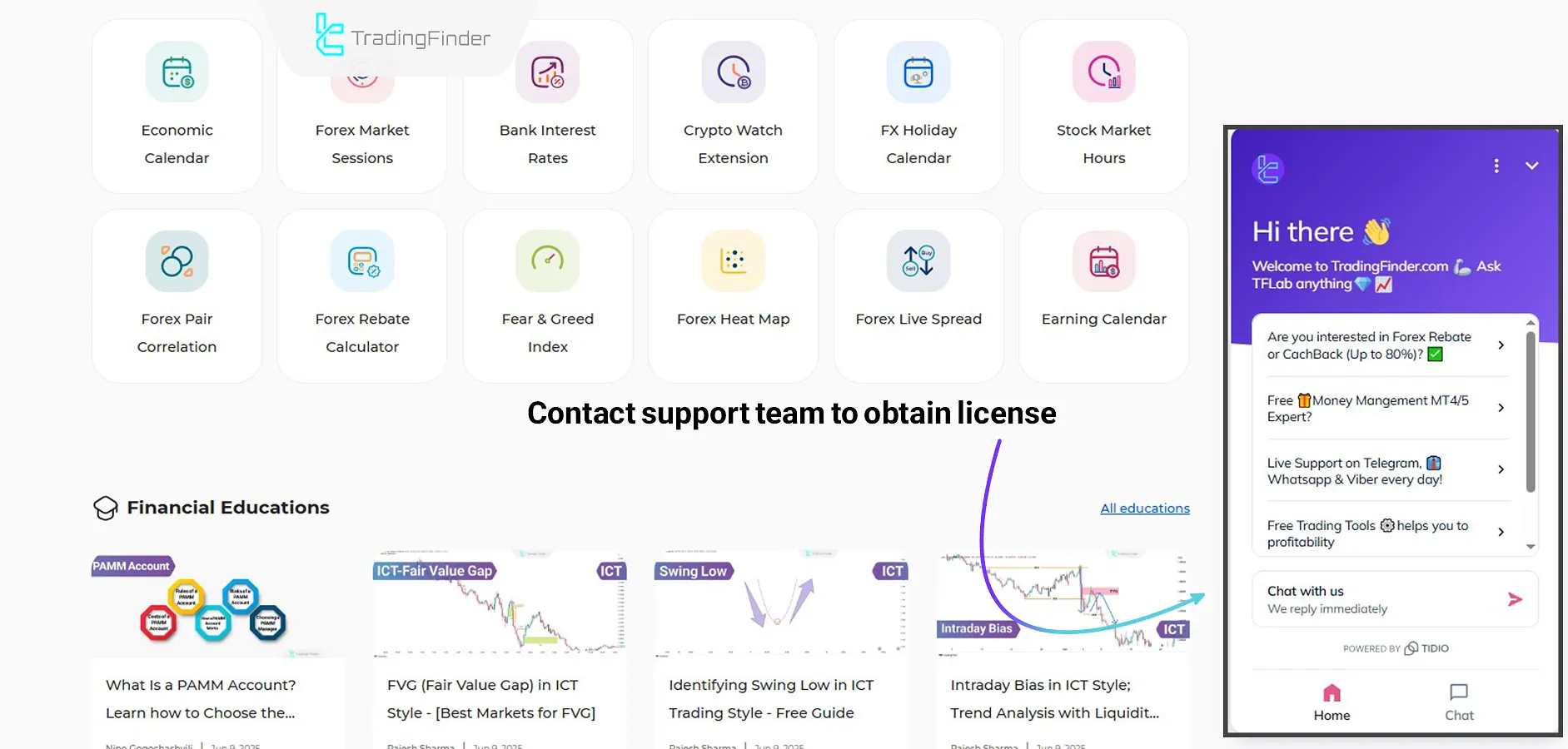 Get license code via support