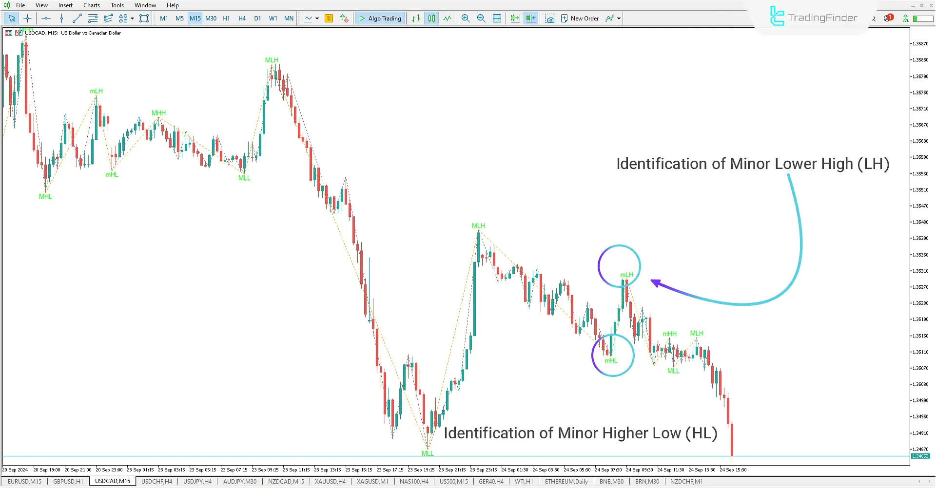Downtrend and Minor Pivots